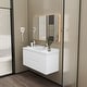 CB HOME 31"/36"/48"/60" White Floating Bathroom Vanity With Single ...